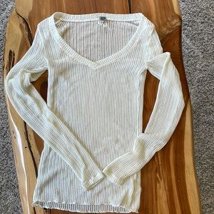 WE THE FREE Free People long sleeve fishnet style shirt